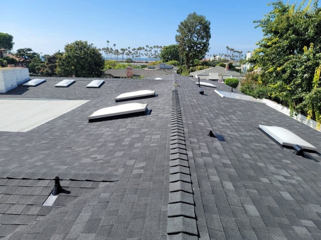 Roof replacement/reroof by roofing contractor Richardson Roofing at Paseo del Ocaso, La Jolla, Ca. Roofing Contractor La Jolla