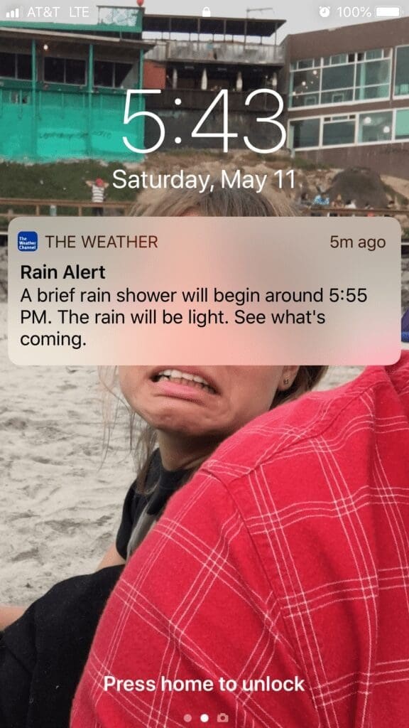 It's going to rain in a few minutes. What do you do? You just need to be prepared.