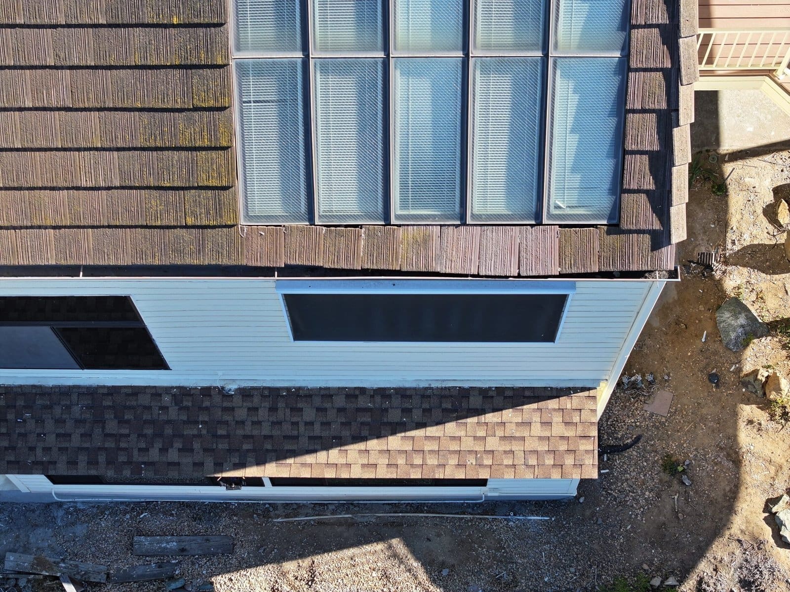 San Diego County Roof Inspection Homemade skylight, loose roof tiles, this house in San Diego needs some help!