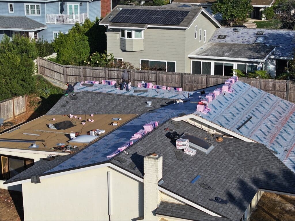 Re-roof La Jolla Heights. Just above La Jolla Shores.